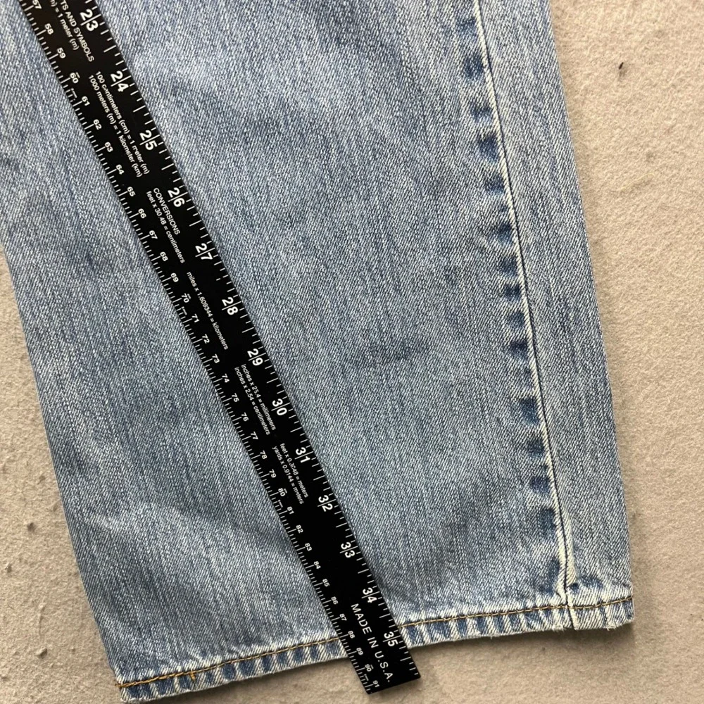 VTG Levis 527 Low Bootcut Jeans Mens 36x32 Light Wash Denim Blue Big Patch